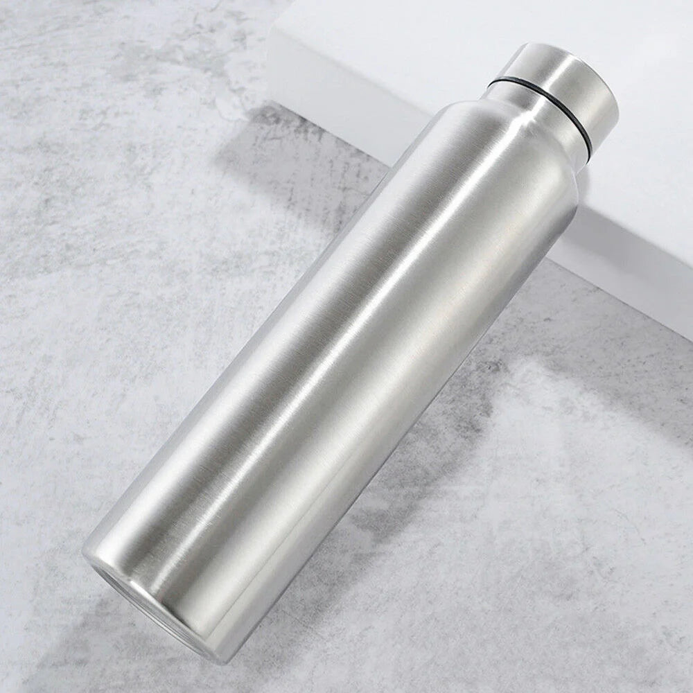 650ml/1000ml Stainless Steel Sport Water Bottle Single-layer Rugged Water Cup Metal Flask Drinkware Camping Sports Gym