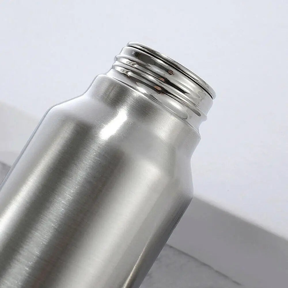 650ml/1000ml Stainless Steel Sport Water Bottle Single-layer Rugged Water Cup Metal Flask Drinkware Camping Sports Gym