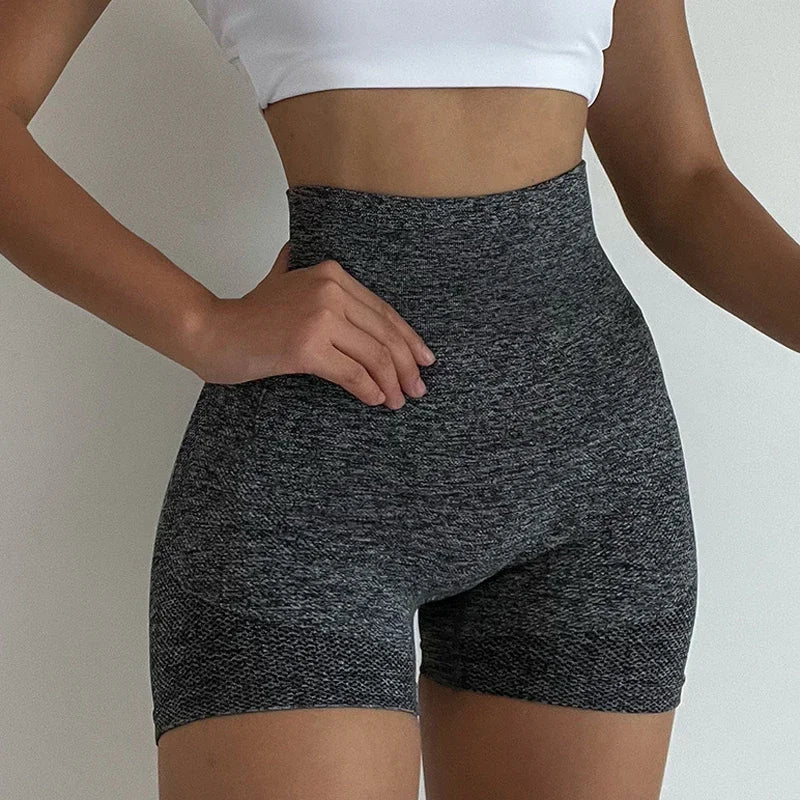 Women Gym Shorts Fitness Female Shorts Cycling Sports Patchwork Seamless Yoga Shorts High Waist Booty Short Push Up